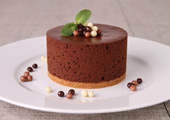 Canvas Print - chocolate mousse cake