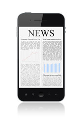 Aufkleber - News On Mobile Smart Phone Isolated