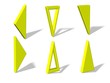 3D gelbe Dreiecke
