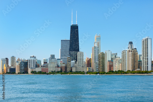 Fotoboard na płycie Widok z Chicago rano