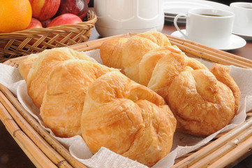 Canvas Print - Fresh buttery croissants