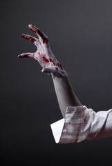 Poster - Creepy zombie hand, extreme body-art