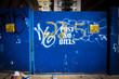 Post No Bills on Construction Site Wall
