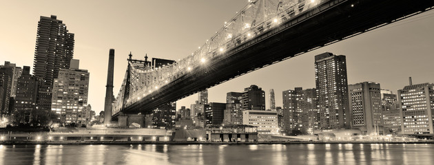 Fototapete - New York City night panorama