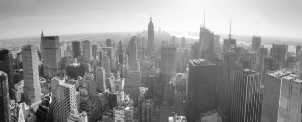 Fototapete - New York City skyline black and white