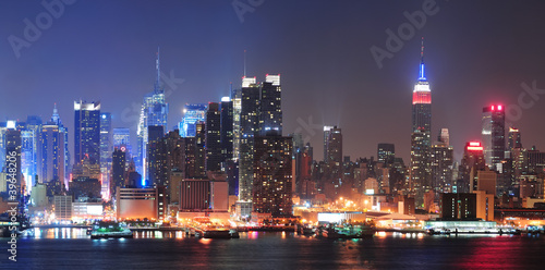 Plakat na papierze fotorealistycznym Panoramę Nowego Jorku manhattan midtown