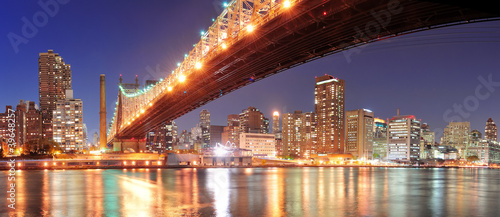 Plakat na papierze fotorealistycznym Most queensboro i manhattan
