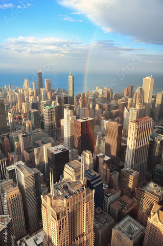 Fotoboard na płycie Chicago - widok z lotu ptaka