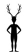 Silhouette of cuckold - man with horns