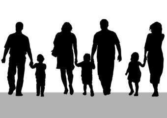 Wall Mural - Parents and childs