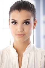 Poster - Closeup portrait of beautiful young woman