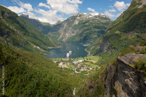 Obraz na płótnie canvas dwuczęściowy "dyptyk" Fiord geiranger