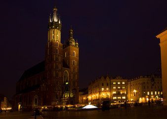 Market square at Krakow, Poland