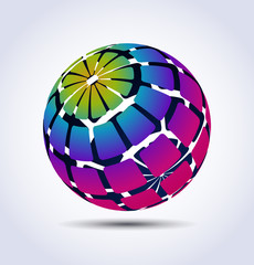 Sticker - Vector colorful sphere