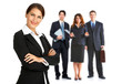 © grinny - Woman and group of business people.