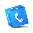 © bilderzwerg - blue service phone cube vector illustration