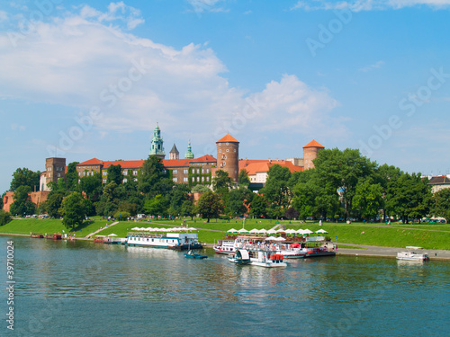 Board z aluminiowym obramowaniem Zamek na wzgórzu wawel, kraków, polska