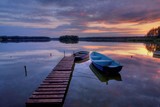 Fototapeta Pomosty - lake & boat
