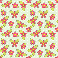 Fototapete - flowers pattern