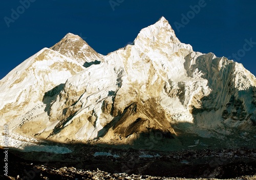 Naklejka samoprzylepna Wieczorny widok na Everest i Nuptse z Kala Patthar
