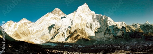 Naklejka samoprzylepna Wieczorny widok na Everest i Nuptse z Kala Patthar