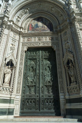 Canvas Print - Main Door of the Basilica of Santa Maria de Fiore Florence Italy