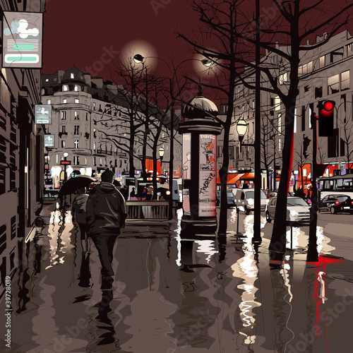 Obrazy Paryż  paryz-noca
