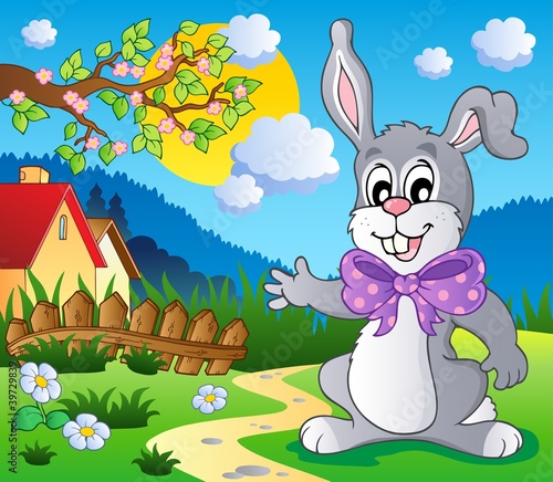 Tapeta ścienna Easter bunny theme image 5