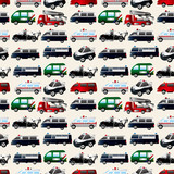 different types car seamless pattern