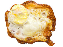Close Up Of A Burnt Fried Egg