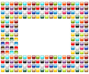 Poster - Art frame decorated from glossy buttons