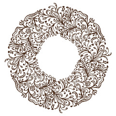 Poster - Ornamental frame, hand drawing for your design