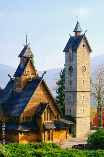 Naklejka na drzwi Kościół w Karpaczu - architektura
