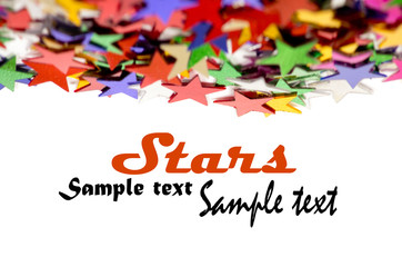 Colored stars background for your text on photo, and other.