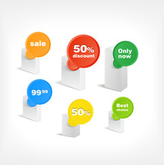 Poster - Boxes wirh special offer stickers