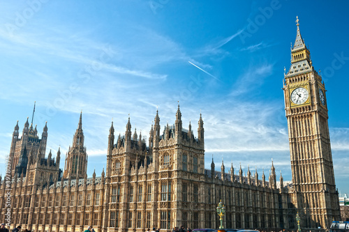 Obraz na płótnie canvas dwuczęściowy "dyptyk" Big ben, dom parlamentu. 