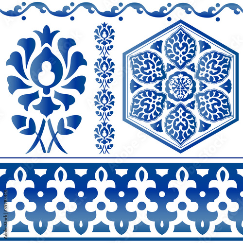 Naklejka samoprzylepna Niektóre islamskie elementy projektu