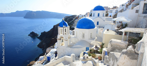 Board z aluminiowym obramowaniem Santorin - oia panorama