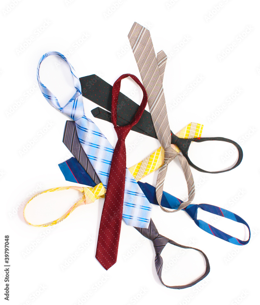 ties isolated on white