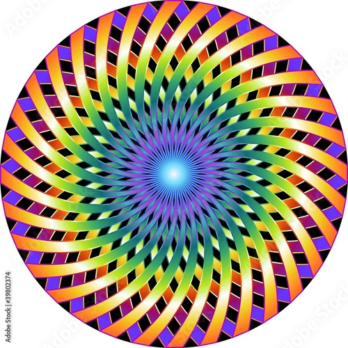 Obraz na płótnie canvas Hipnotyczna-hipnotyczna mandala koło-wektor