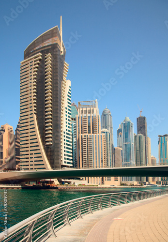 Obraz w ramie Dubai Marina skyscrapers