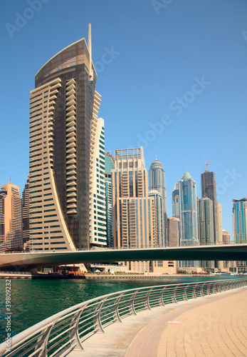 Fototapeta na wymiar Dubai Marina skyscrapers