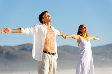 Wall Mural - stress free young couple