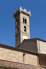 Canvas Print - Church Tower in Fiesole near Florence Italy