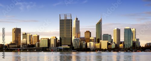 Naklejka samoprzylepna Perth o zmierzchu