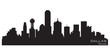Dallas, Texas skyline. Detailed vector silhouette