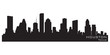 Houston, Texas skyline. Detailed vector silhouette