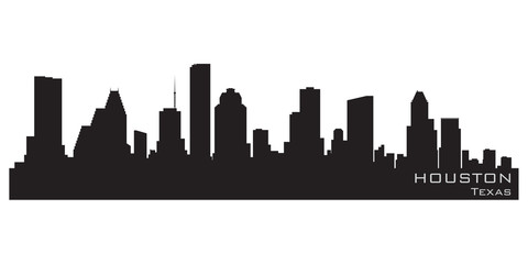 Fototapete - Houston, Texas skyline. Detailed vector silhouette