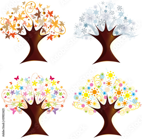 Albero 4 Stagioni Autunno Inverno Primavera Estate Buy This Stock Vector And Explore Similar Vectors At Adobe Stock Adobe Stock