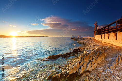 Foto Rollo Basic - lighthouse in Zadar (von phant)